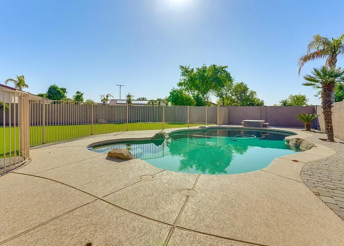 Private Pool + Patio: Desert Abode In