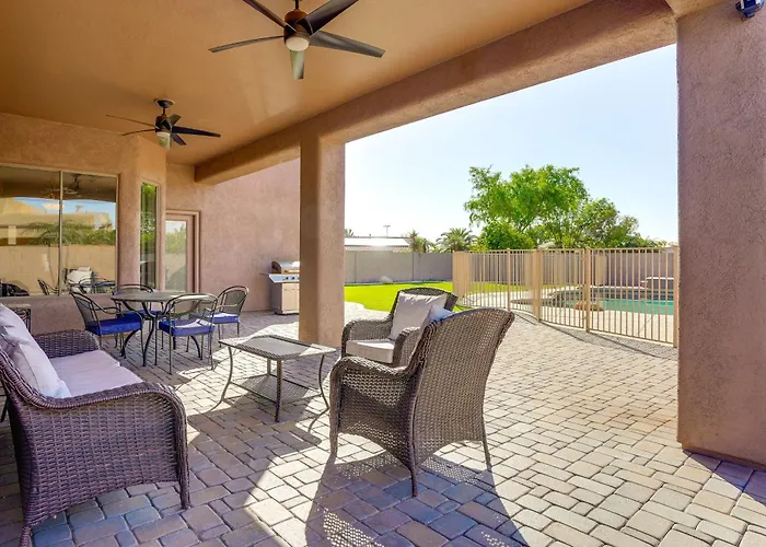 Private Pool + Patio: Desert Abode In